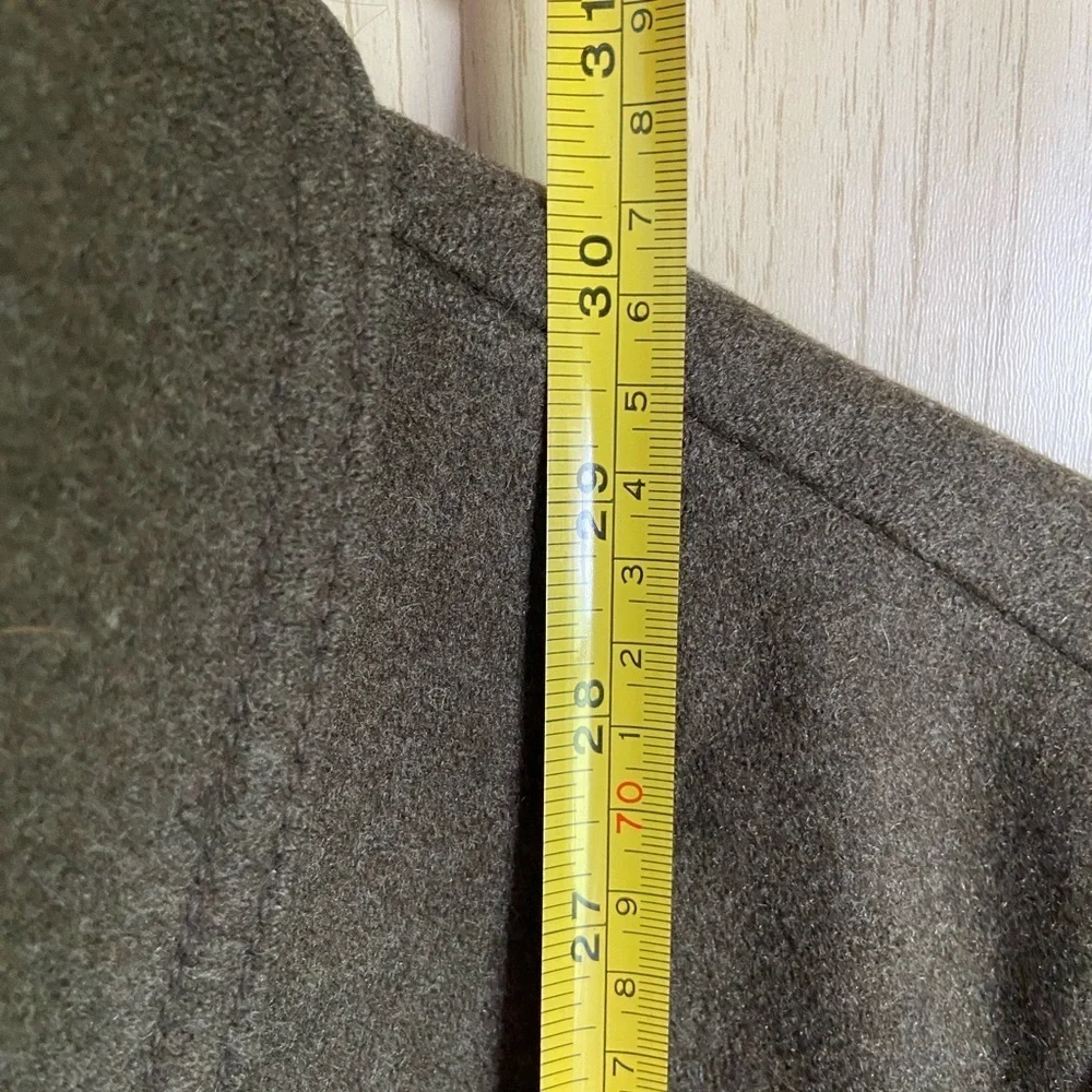 Vintage J. Crew LODEN Green Wool Pea Coat Jacket Sz Large READ - Picture 14 of 16